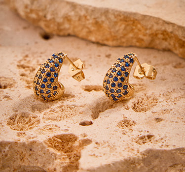 Gota de Amor Mini Dorada Azul